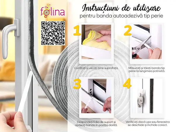 banda autoadeziva tip perie pentru etansare ferestre usi glisante dressinguri rola 5m etf30 s2