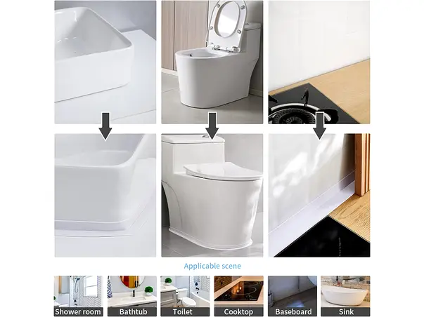 banda de etansare cada sau chiuveta alba 6cm grosime 4