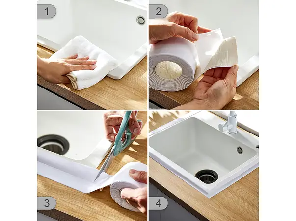 banda de etansare cada sau chiuveta alba 6cm grosime 5