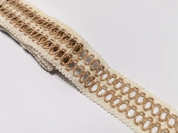 banda iuta impletita crem