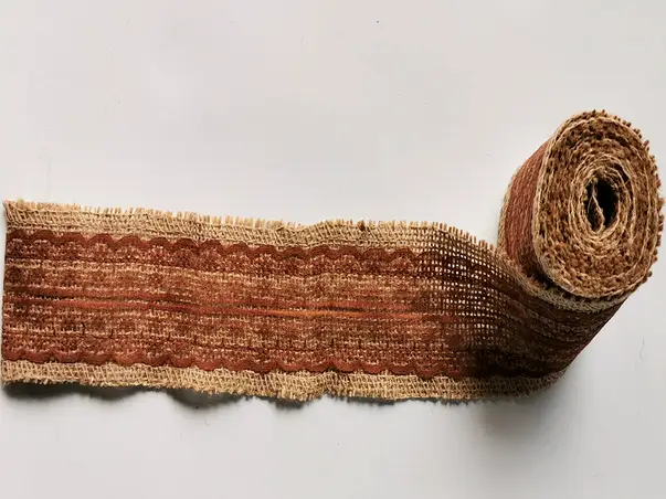 banda iuta natur dantela maro