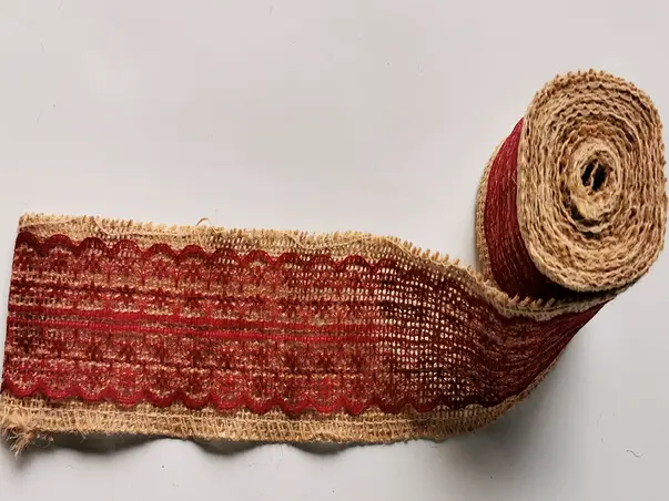 banda iuta natur si dantela visinie