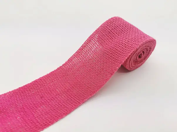 banda iuta roz 6 cm 2 metri