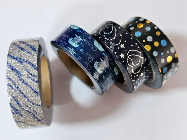 benzi washi tape modele albastre