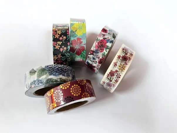 benzi washi tape modele cu flori