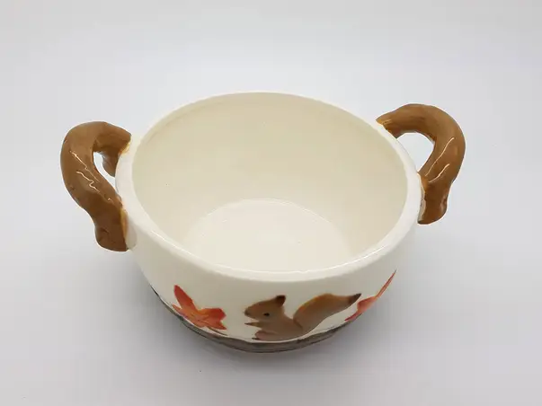 bol ceramica decor toamna veverita