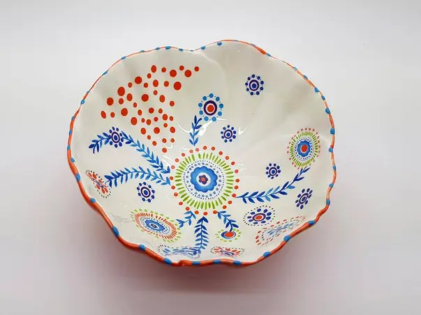 bol ceramica portocaliu