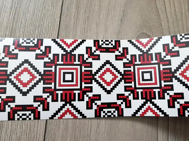 bordura adeziva etno rosie