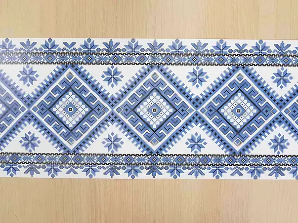 bordura autoadeziva cu motive traditionale albastra folina