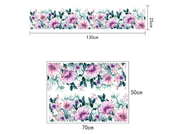 bordura autoadeziva folina model floral mov 8138