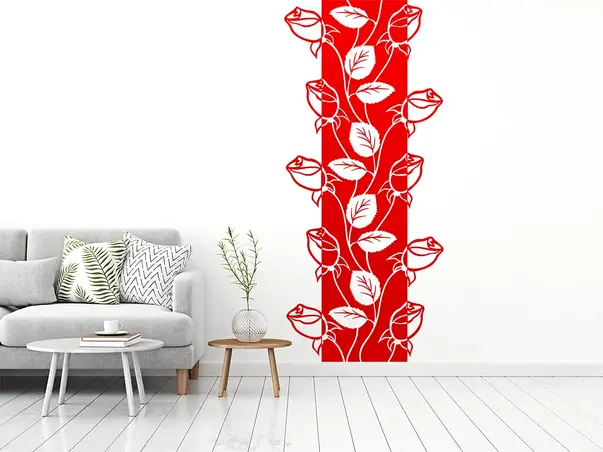 bordura autoadeziva rosie trandafiri