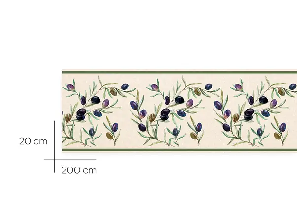 bordura decorativa autoadeziva folina model olive rola 20x200cm s1