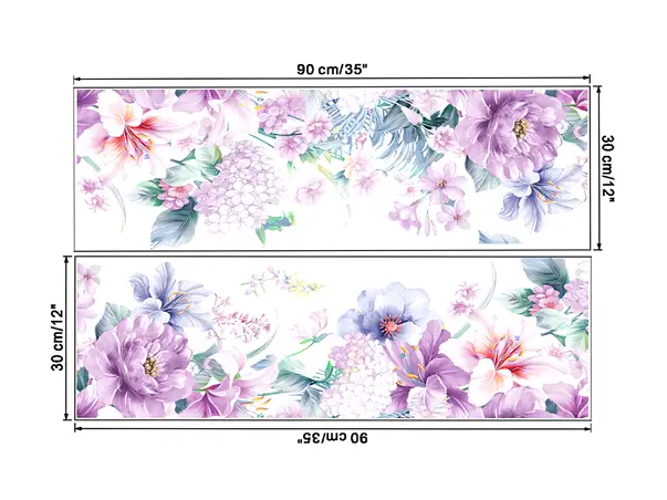 bordura decorativa flori lila