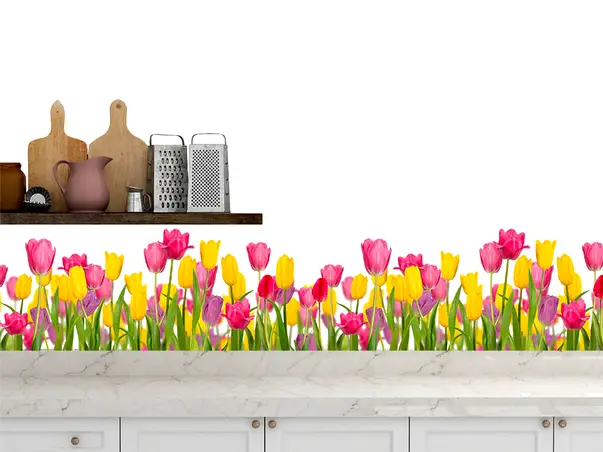 bordura decorativa lalele colorate