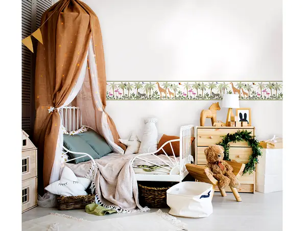 bordura tapet pentru camera copiilor jungla