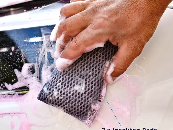 burete din microfibra pentru indepartarea insectelor de pe autoturisme 1