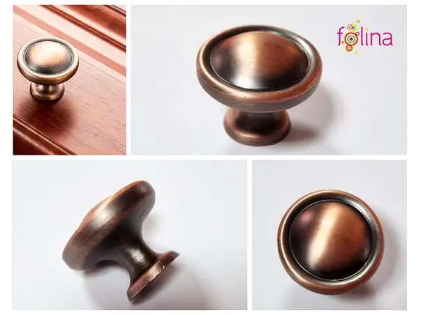 buton mobila metalic cupru