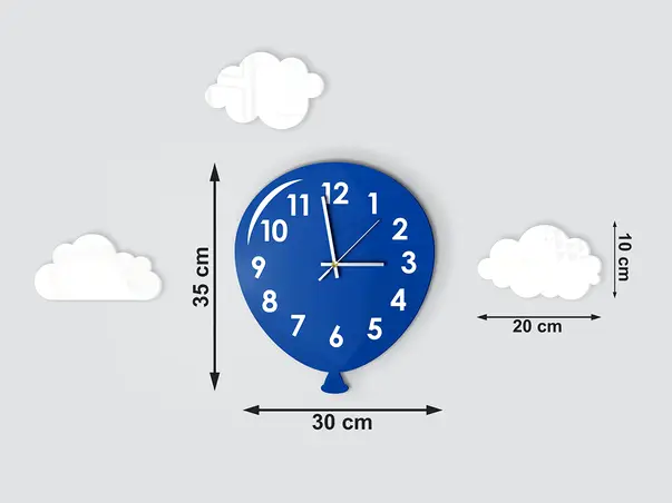 ceas camera copii balon albastru