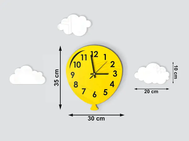 ceas camera copii balon galben