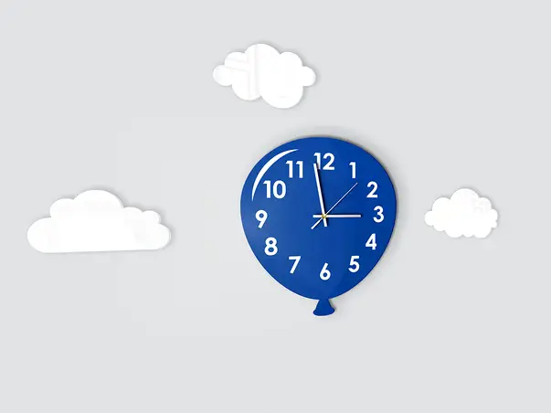 ceas decorativ balon albastru