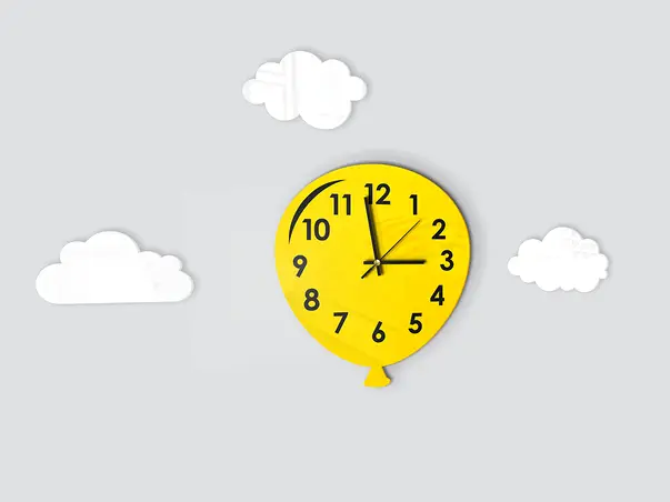 ceas decorativ balon galben