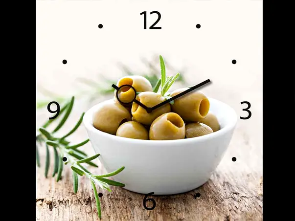 ceas decorativ bucatarie olive 