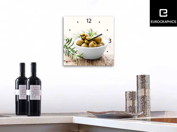 ceas decorativ bucatarie olive