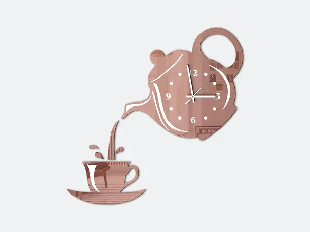 ceas decorativ ceainic bronz