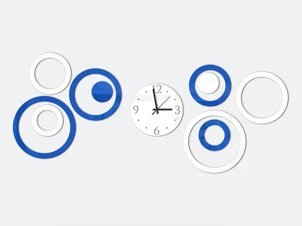 ceas decorativ cercuri albe