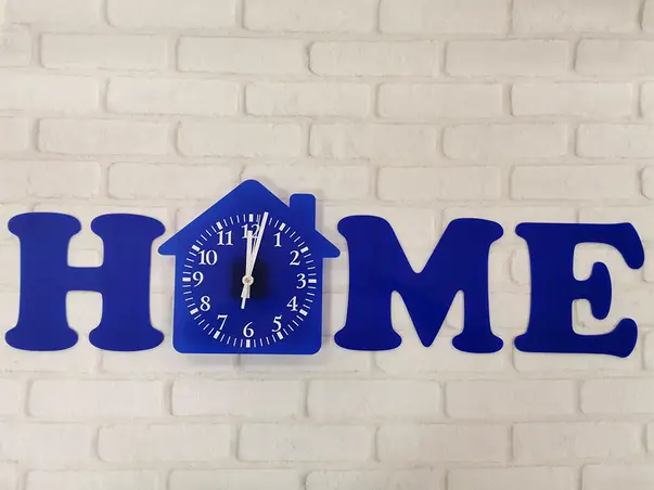 ceas decorativ home albastru