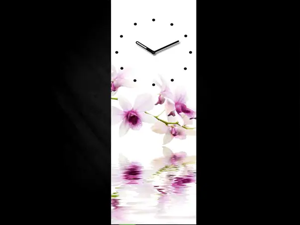 ceas decorativ orhidee alba