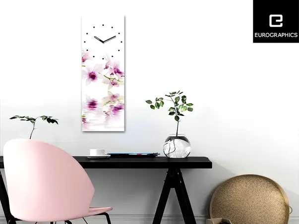 ceas decorativ orhidee alba eurographics