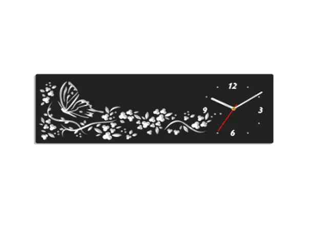 ceas decorativ sticla acrilica neagra