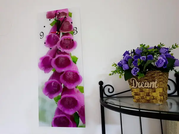 ceas perete clopotei mov