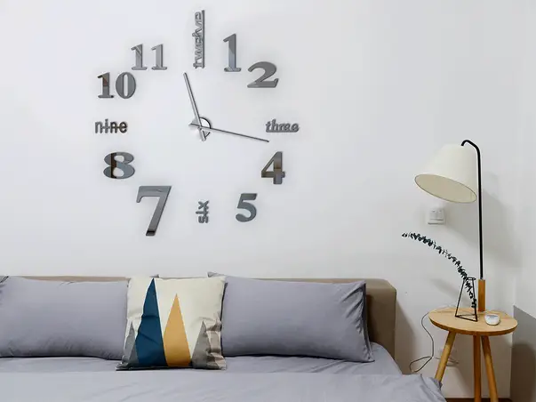 ceas perete dakota gri