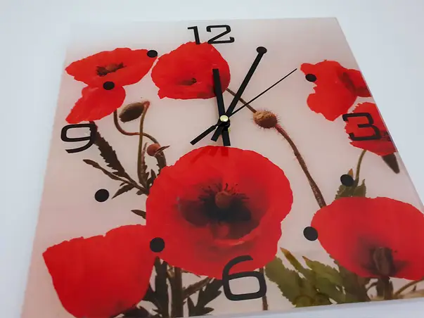 ceas perete floare de mac
