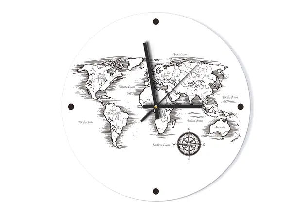 ceas perete harta lumii