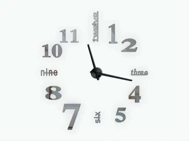 ceas perete mare gri ace negre