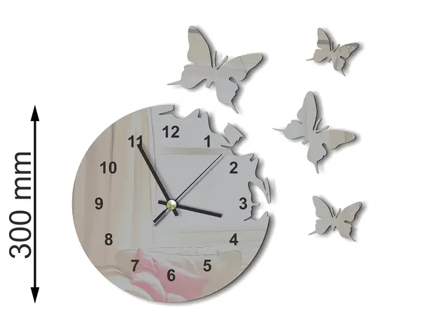 ceas plexiglass gri model fluturi