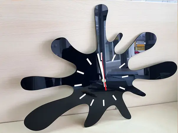 ceas plexiglass negru splash