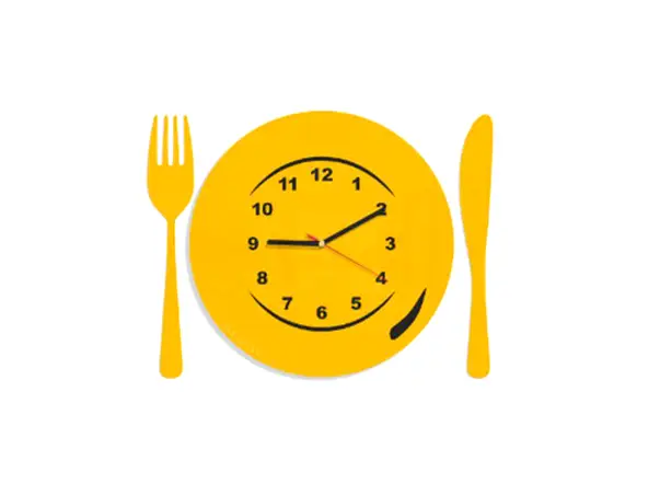 ceas sticla acrilica galbena bucatarie