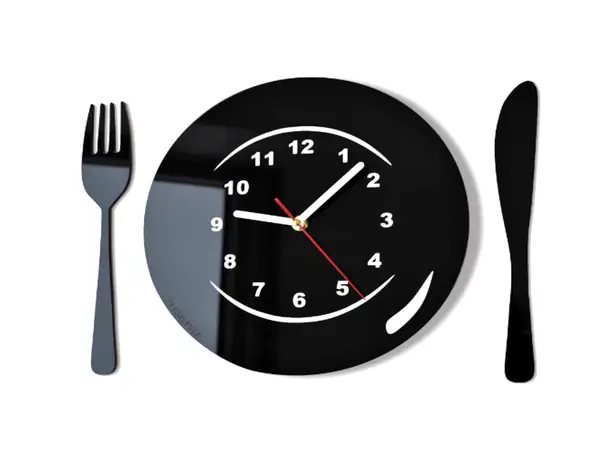 ceas sticla acrilica neagra bucatarie