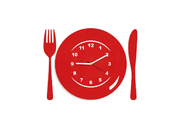 ceas sticla acrilica rosie bucatarie