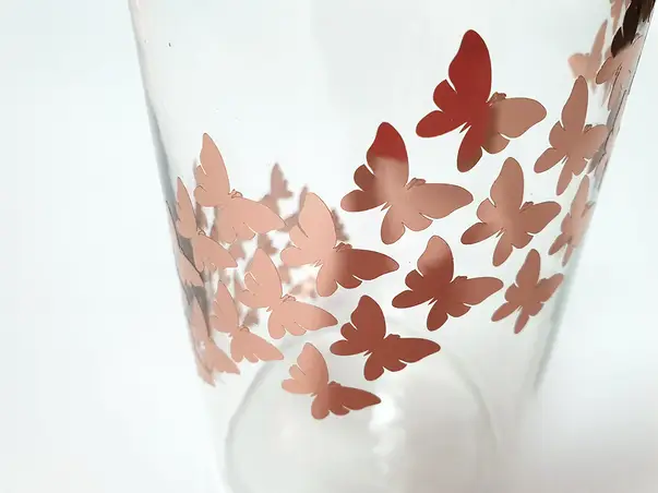 cilindru sticla model fluturi
