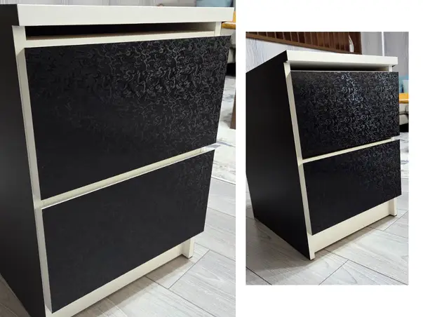 colant mobila negru embosat