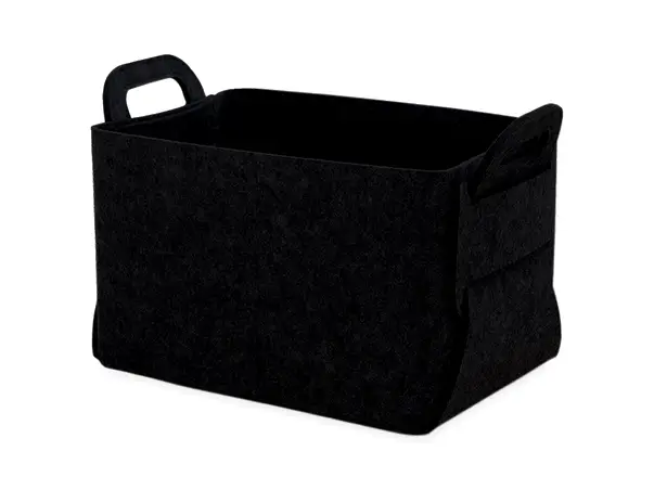 cos de depozitare si organizare din pasla neagra doua manere folina pliabil s000