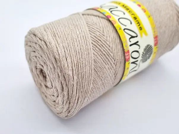cotton macrame maccaroni natur