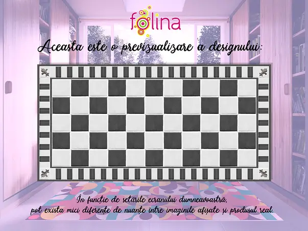 covor antiderapant din pvc geometric