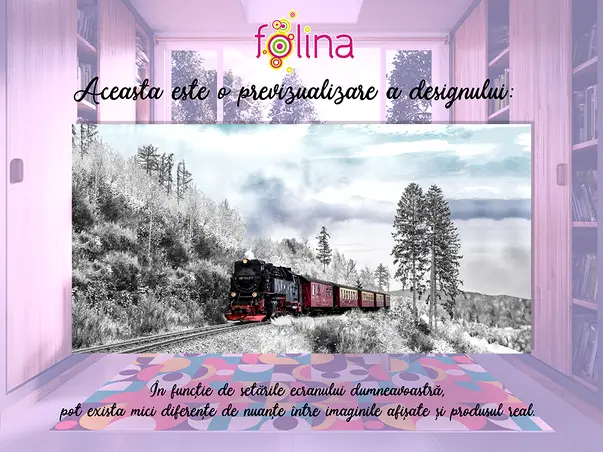 covor antiderapant din pvc peisaj de iarna