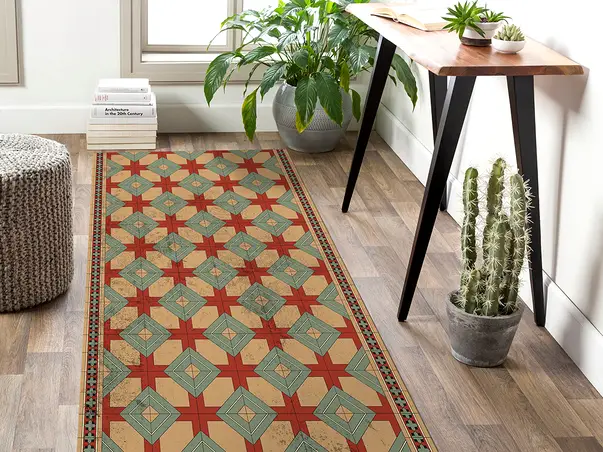 covor antiderapant din vinil traversa cu model maur 70 cm latime s04